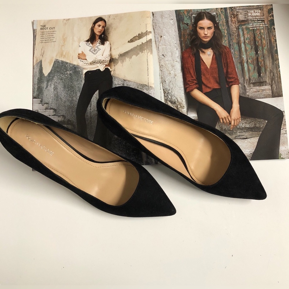 Pour la Victoire "Val" pumps in black suede - Picture 3 of 8